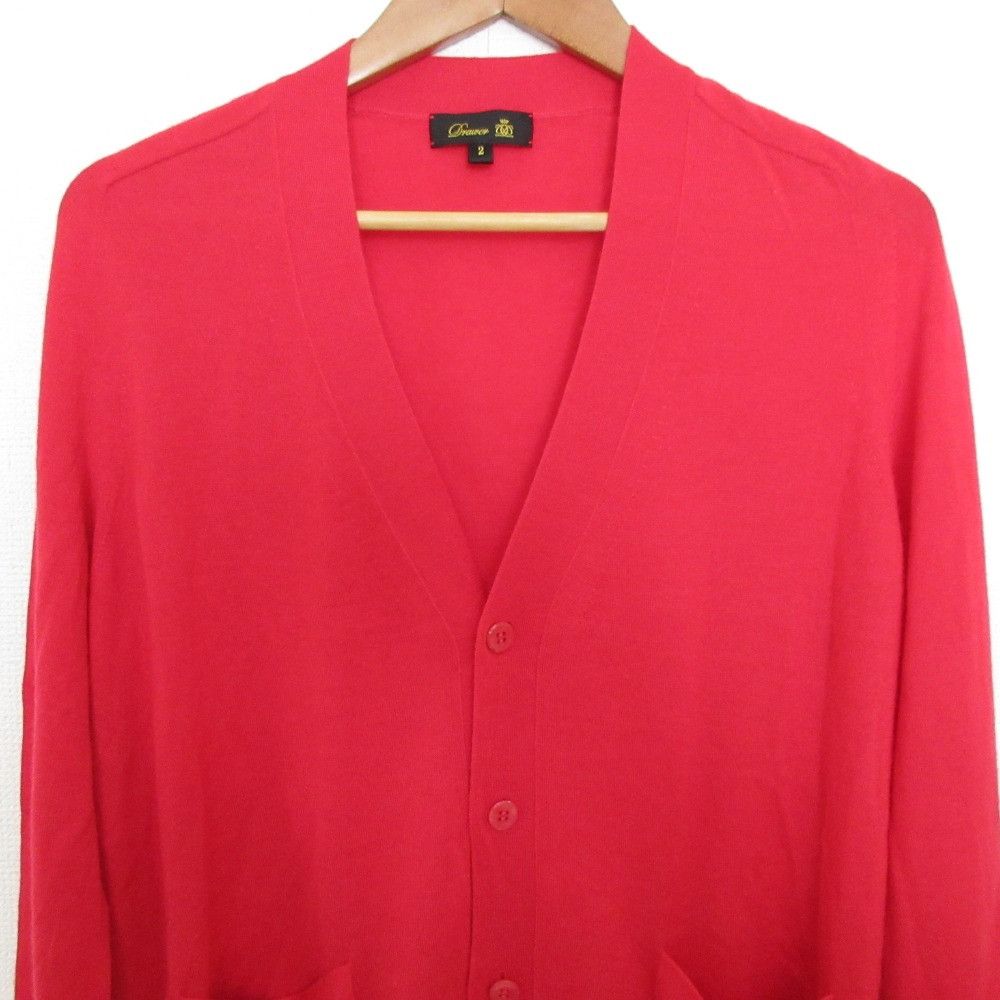 Other Other Drawer 18G Cashmere Silk V Neck Cardigan Others Tops 6515-106-0781 DUTY FREE for USA Size ONE SIZE - 3 Thumbnail