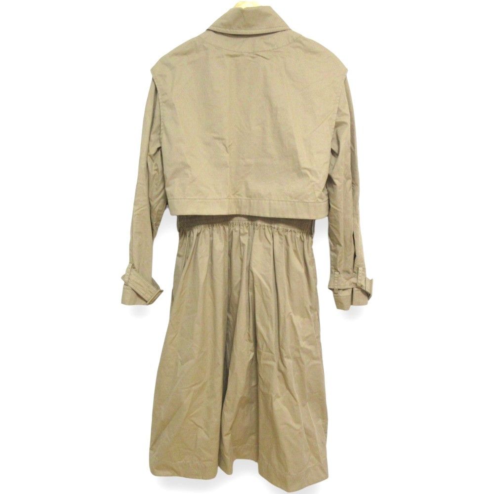 Stella McCartney Stella Mccartney Stella McCartney Elasticated waist cotton trench coat Cotton Outerwear 507336 DUTY FREE for USA Size ONE SIZE - 3 Thumbnail