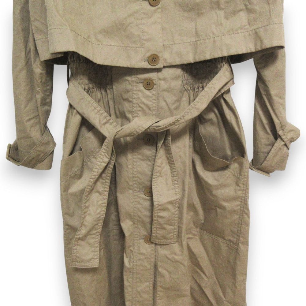 Stella McCartney Stella Mccartney Stella McCartney Elasticated waist cotton trench coat Cotton Outerwear 507336 DUTY FREE for USA Size ONE SIZE - 6 Thumbnail