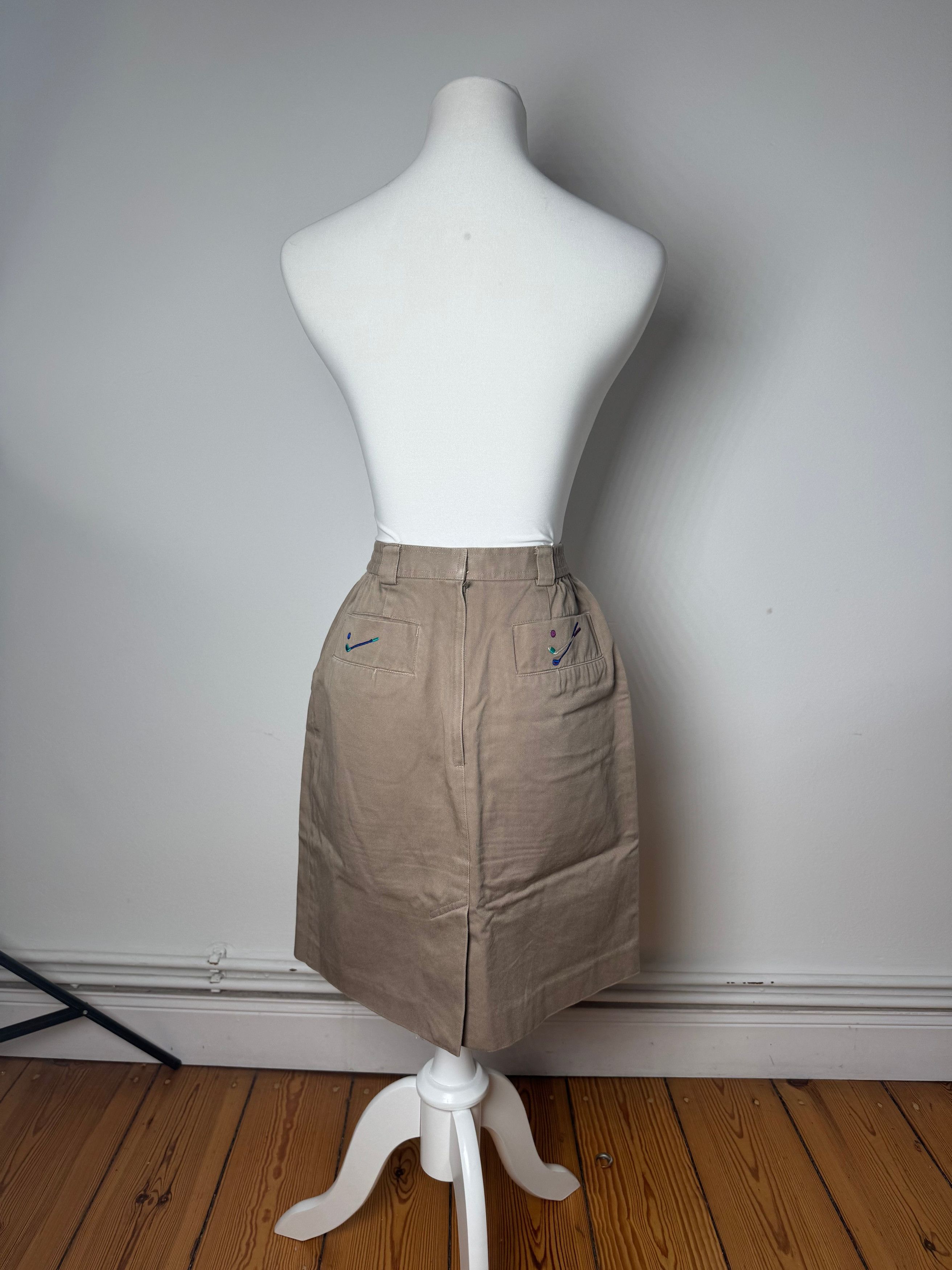 Dior Vintage Wool Golf Skirt Brown M Size 30" / US 8 / IT 44 - 4 Thumbnail