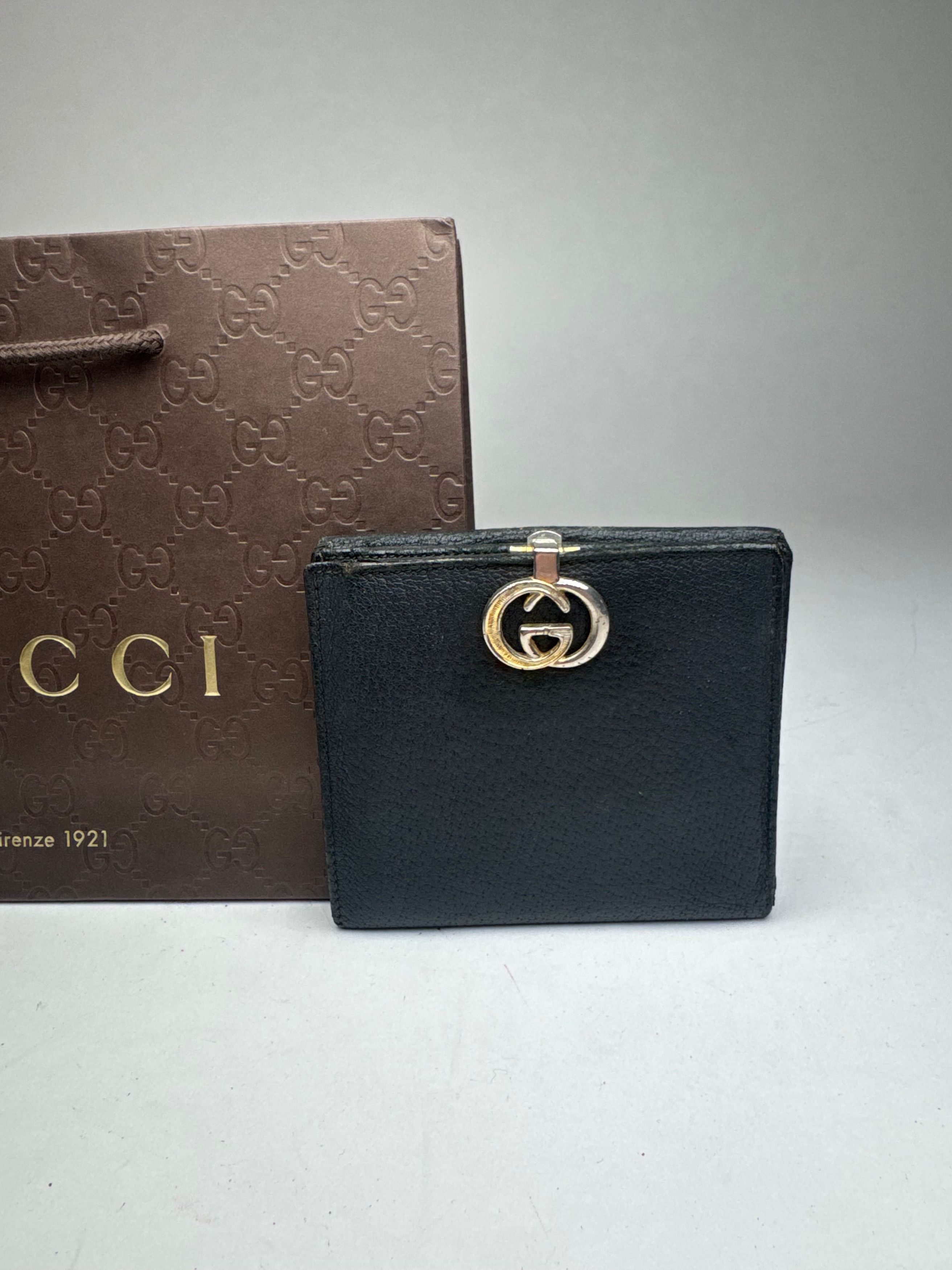 Gucci Vintage Leather Wallet black Size ONE SIZE - 11 Thumbnail