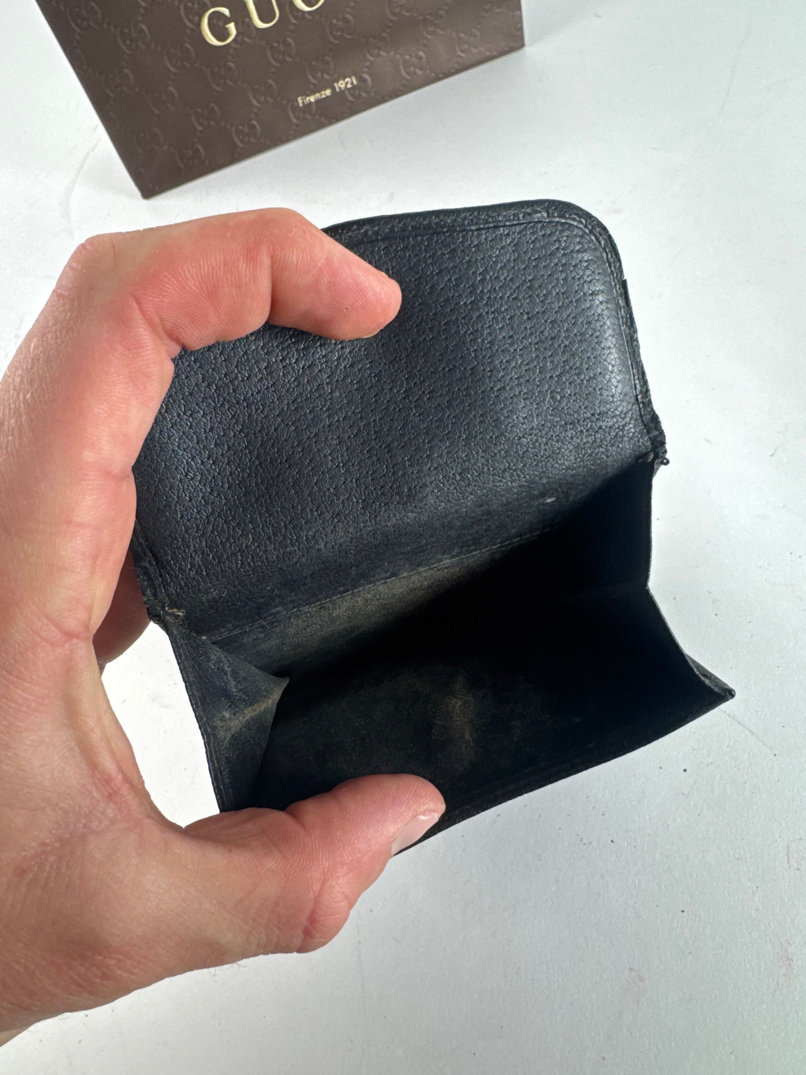 Gucci Vintage Leather Wallet black Size ONE SIZE - 9 Thumbnail