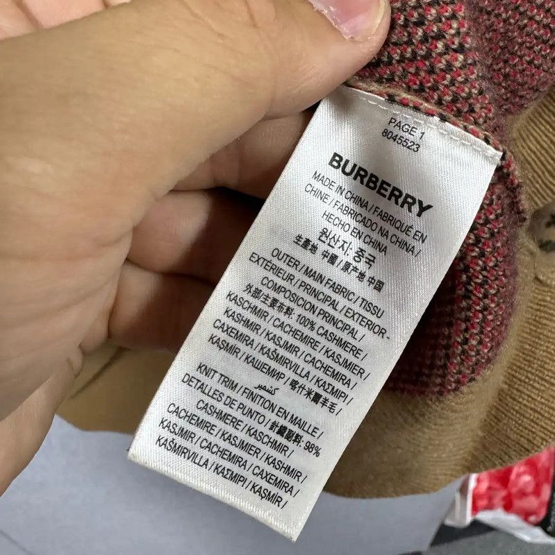 Burberry Burberry Beige Wool Men's Knit Sweater Size US L / EU 52-54 / 3 - 5 Thumbnail
