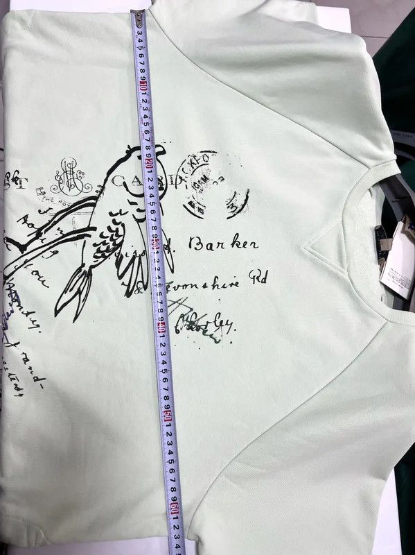Burberry Burberry Mint Green Men's Cotton Short Sleeve Top Size US M / EU 48-50 / 2 - 6 Thumbnail