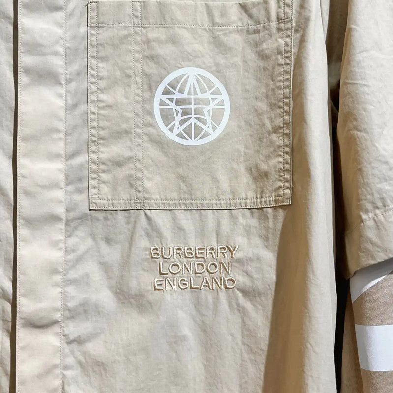 Burberry Burberry Beige Cotton Men's Shirt XXS Size US XXS / EU 40 - 5 Thumbnail