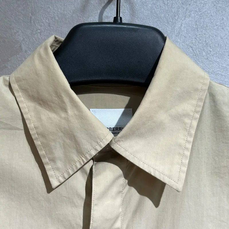 Burberry Burberry Beige Cotton Men's Shirt XXS Size US XXS / EU 40 - 3 Thumbnail