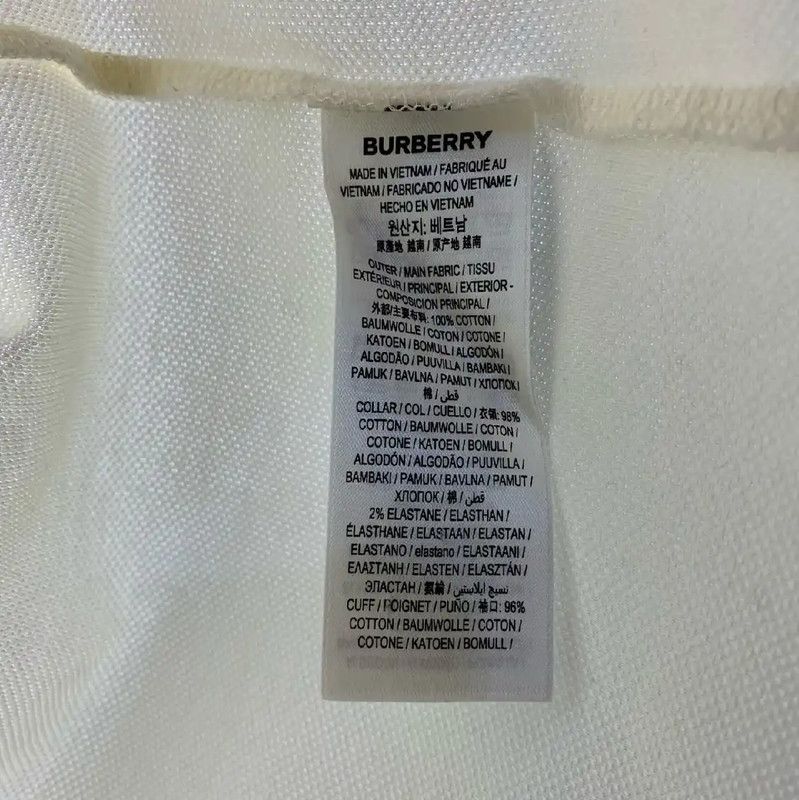 Burberry Burberry Men's Polo in Cream Cotton Size US L / EU 52-54 / 3 - 4 Thumbnail