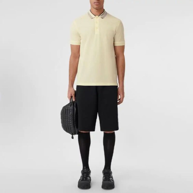 Burberry Burberry Men's Polo in Cream Cotton Size US L / EU 52-54 / 3 - 6 Thumbnail