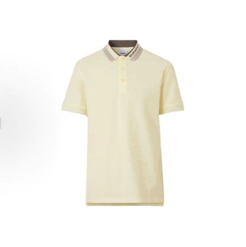 Burberry Burberry Men's Polo in Cream Cotton Size US L / EU 52-54 / 3 - 5 Thumbnail