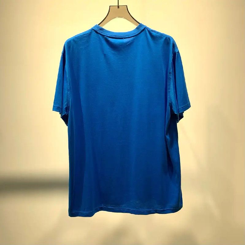 Burberry Burberry Blue Cotton Men's T-Shirt Size US M / EU 48-50 / 2 - 2 Thumbnail