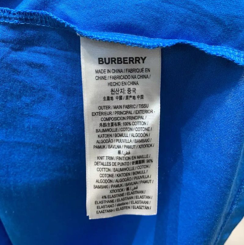 Burberry Burberry Blue Cotton Men's T-Shirt Size US M / EU 48-50 / 2 - 4 Thumbnail