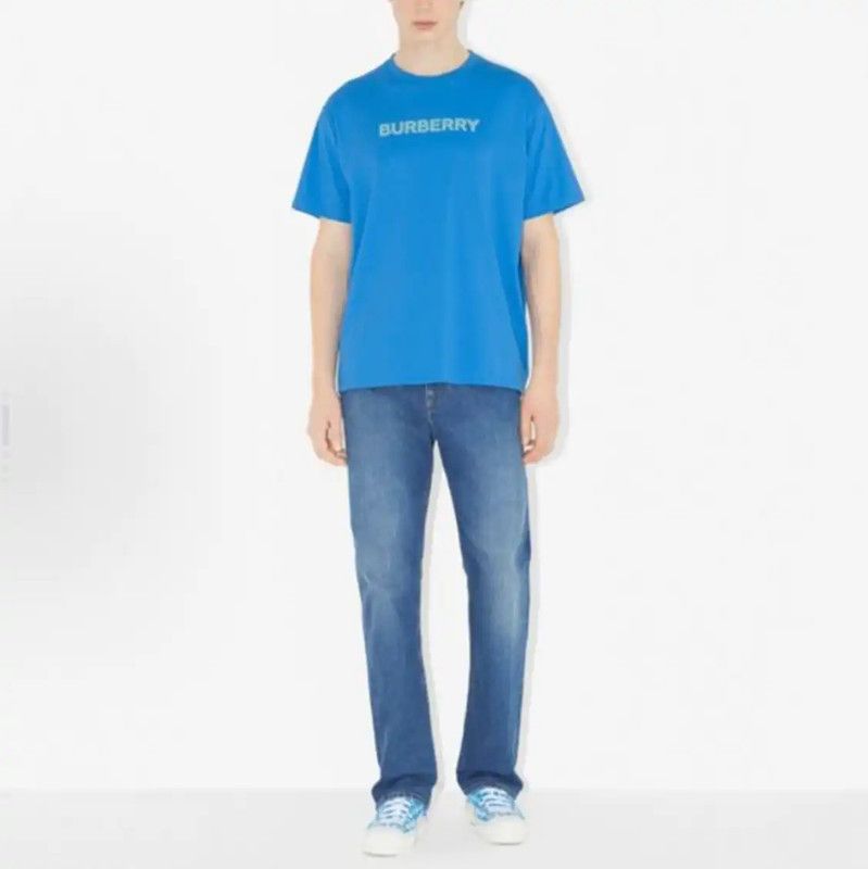 Burberry Burberry Blue Cotton Men's T-Shirt Size US M / EU 48-50 / 2 - 6 Thumbnail