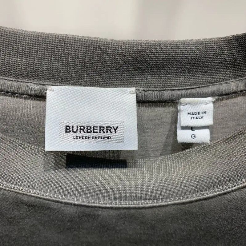 Burberry Burberry Gray Cotton Men's T-Shirt Size US L / EU 52-54 / 3 - 2 Thumbnail