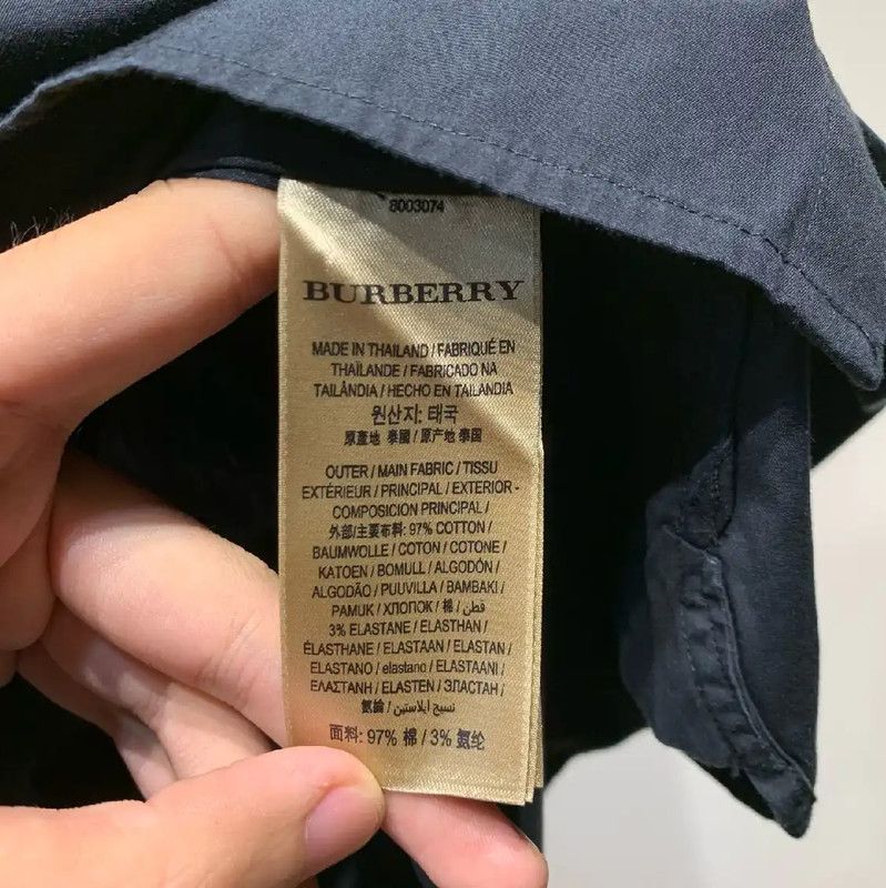Burberry Burberry Black Cotton Long Sleeve Shirt XL Size US XL / EU 56 / 4 - 7 Thumbnail