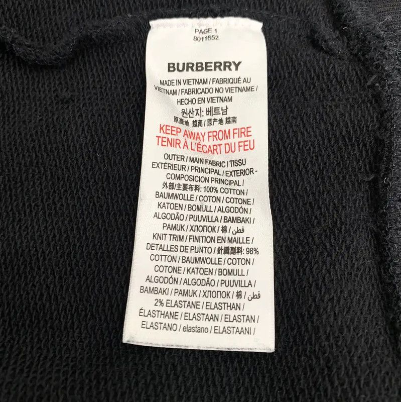 Burberry Burberry Black Cotton Hooded Sweatshirt for Men Size US S / EU 44-46 / 1 - 7 Thumbnail