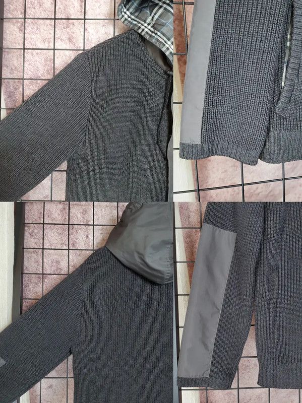 Burberry Burberry Dark Gray Wool Blend Knit Cardigan Size US M / EU 48-50 / 2 - 4 Thumbnail