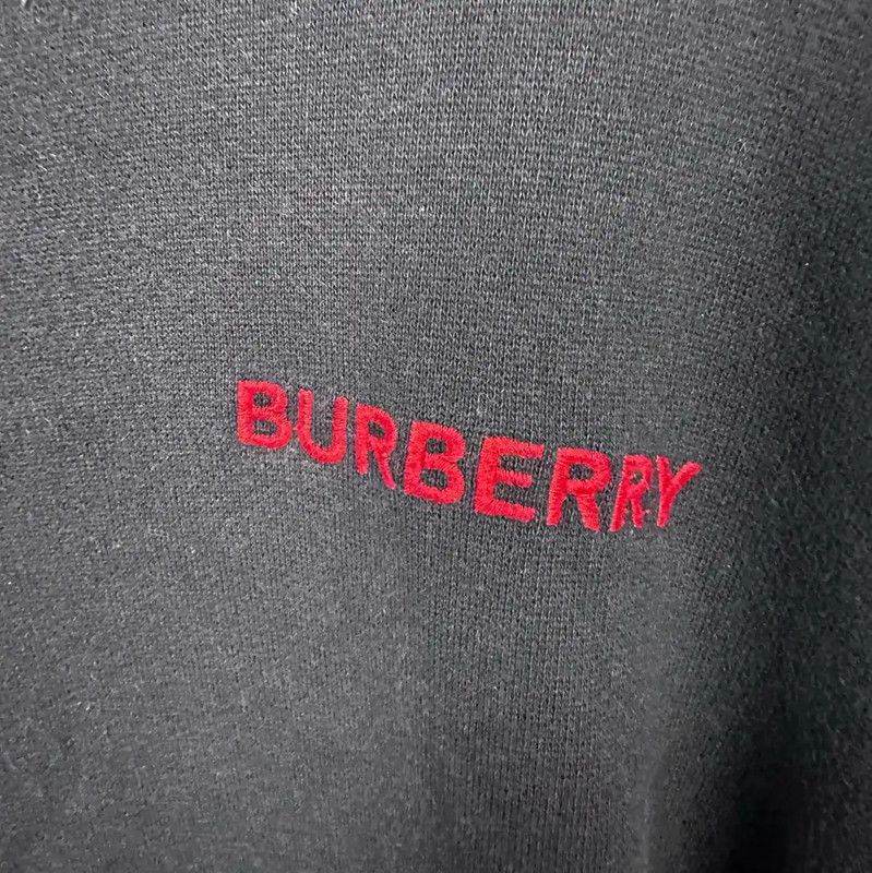 Burberry Burberry Men's Long Sleeve Black Cotton Sweatshirt Size US L / EU 52-54 / 3 - 5 Thumbnail