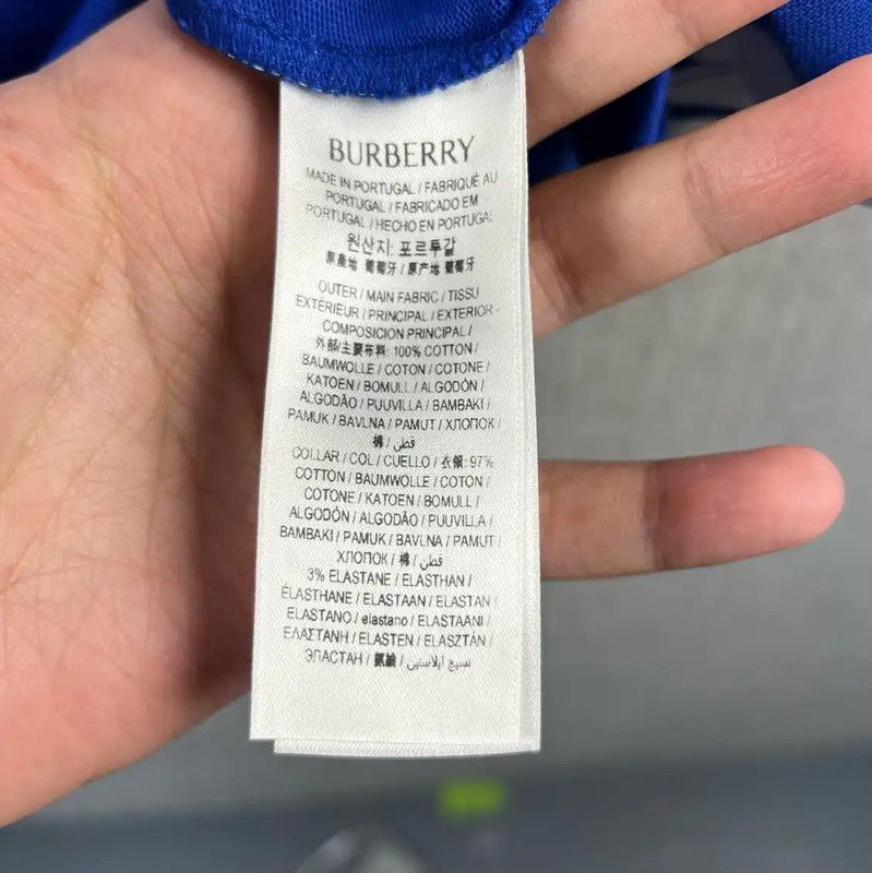 Burberry Burberry Men's Blue Cotton Graphic T-Shirt Size US XXL / EU 58 / 5 - 5 Thumbnail