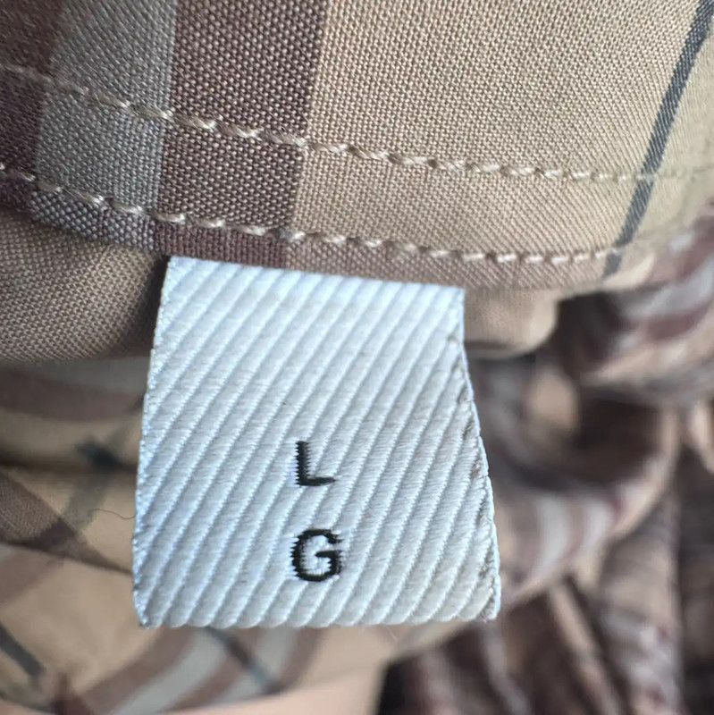 Burberry Burberry Spring Autumn Khaki Check Shirt Size US L / EU 52-54 / 3 - 6 Thumbnail