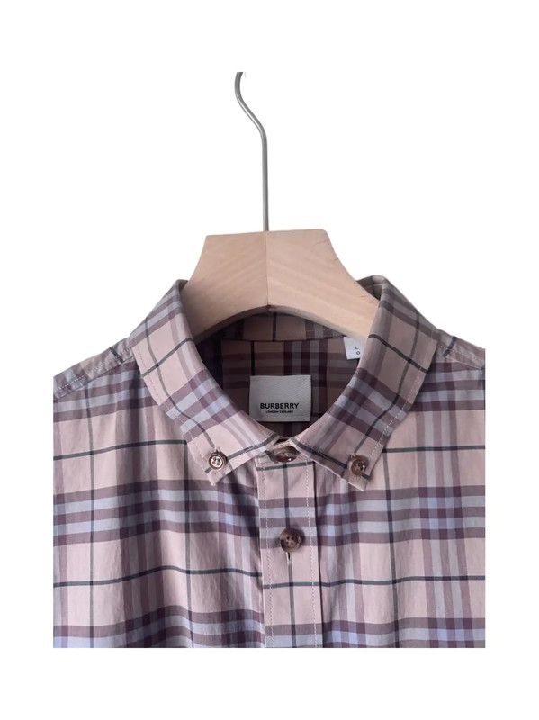 Burberry Burberry Spring Autumn Khaki Check Shirt Size US L / EU 52-54 / 3 - 4 Thumbnail