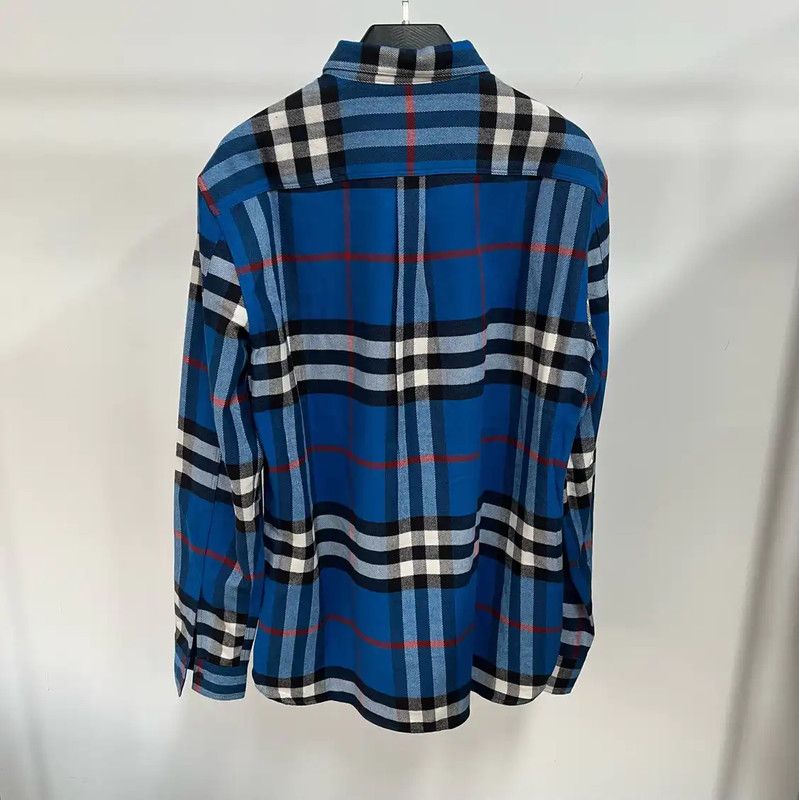 Burberry Burberry Blue Plaid Long Sleeve Shirt Size US L / EU 52-54 / 3 - 2 Thumbnail