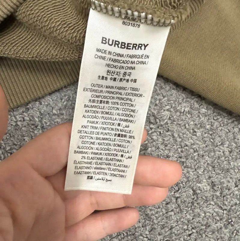 Burberry Burberry Khaki Cotton Men's Hoodie Size XL Size US XL / EU 56 / 4 - 4 Thumbnail