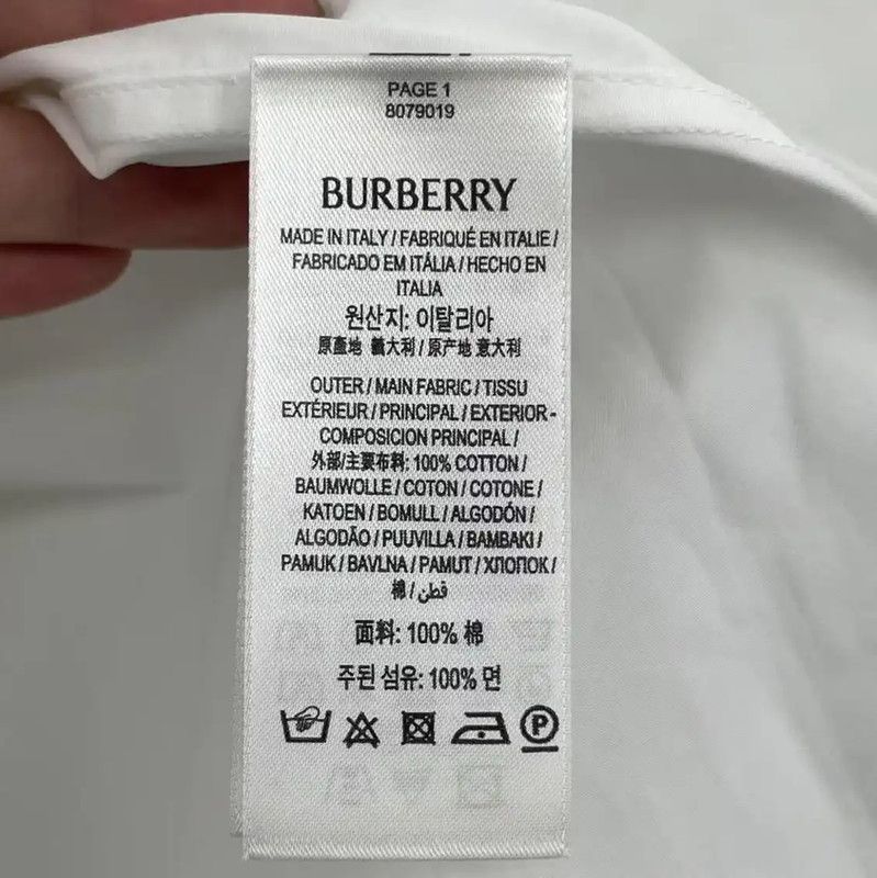Burberry Men's White Long Sleeve Shirt