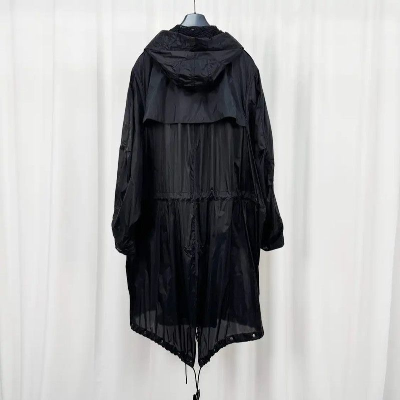 Burberry Burberry XXL Black Logo Long Trench Coat Size US XXL / EU 58 / 5 - 2 Thumbnail