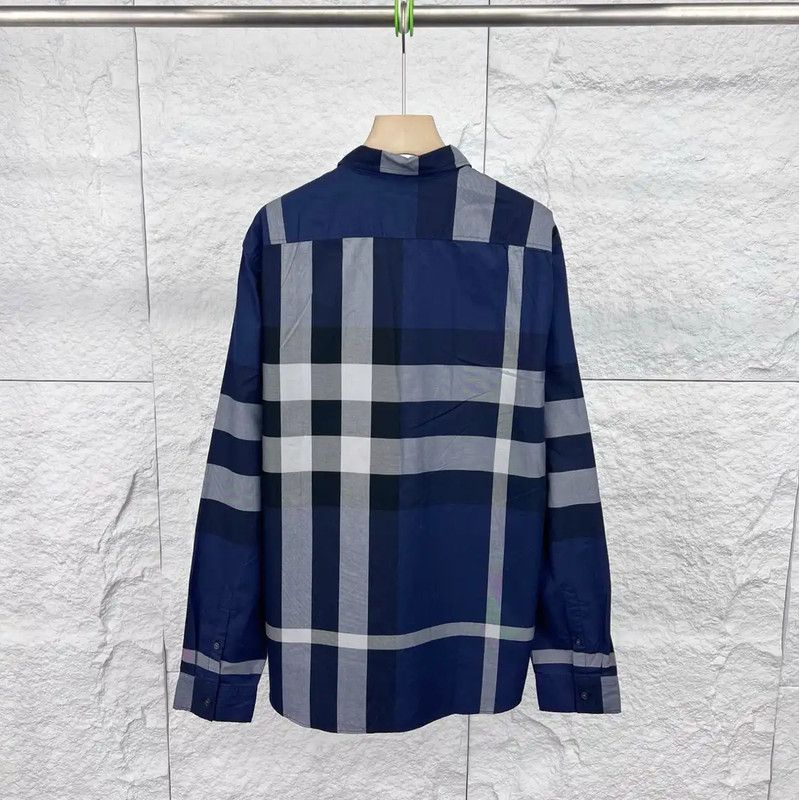 Burberry Burberry Blue Cotton Long Sleeve Shirt Size US XL / EU 56 / 4 - 2 Thumbnail