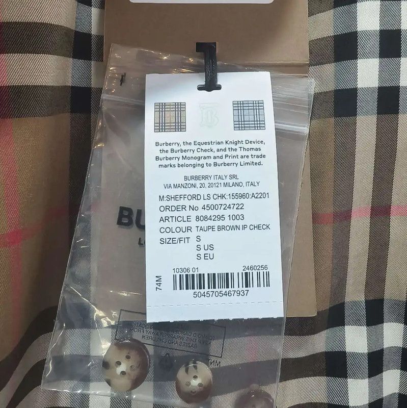 Burberry Burberry Brown Cotton Long Sleeve Shirt Size US S / EU 44-46 / 1 - 6 Thumbnail