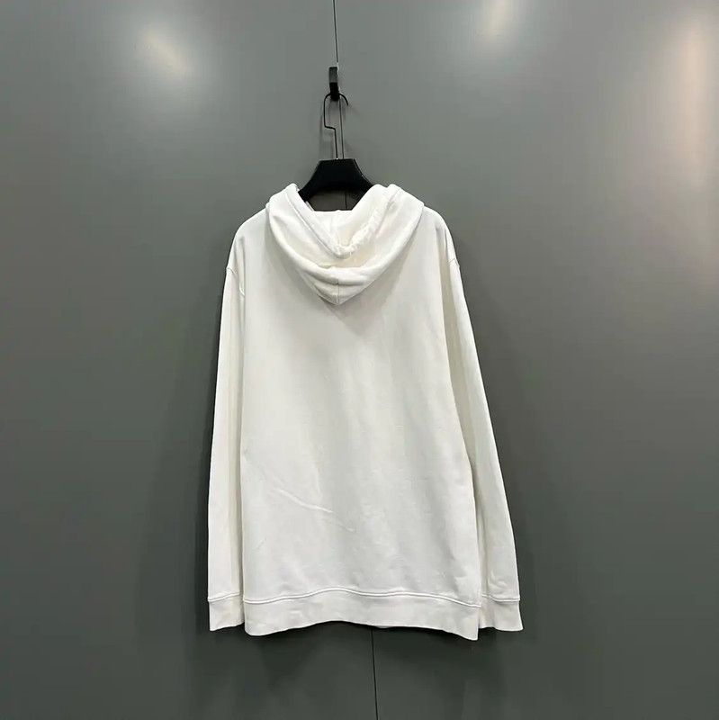 Burberry Burberry Men's White Cotton Long Sleeve Hoodie Size US XL / EU 56 / 4 - 2 Thumbnail