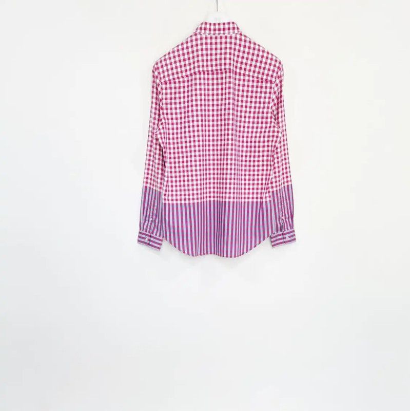 Burberry Burberry Pink Long Sleeve Cotton Shirt Size US L / EU 52-54 / 3 - 4 Thumbnail