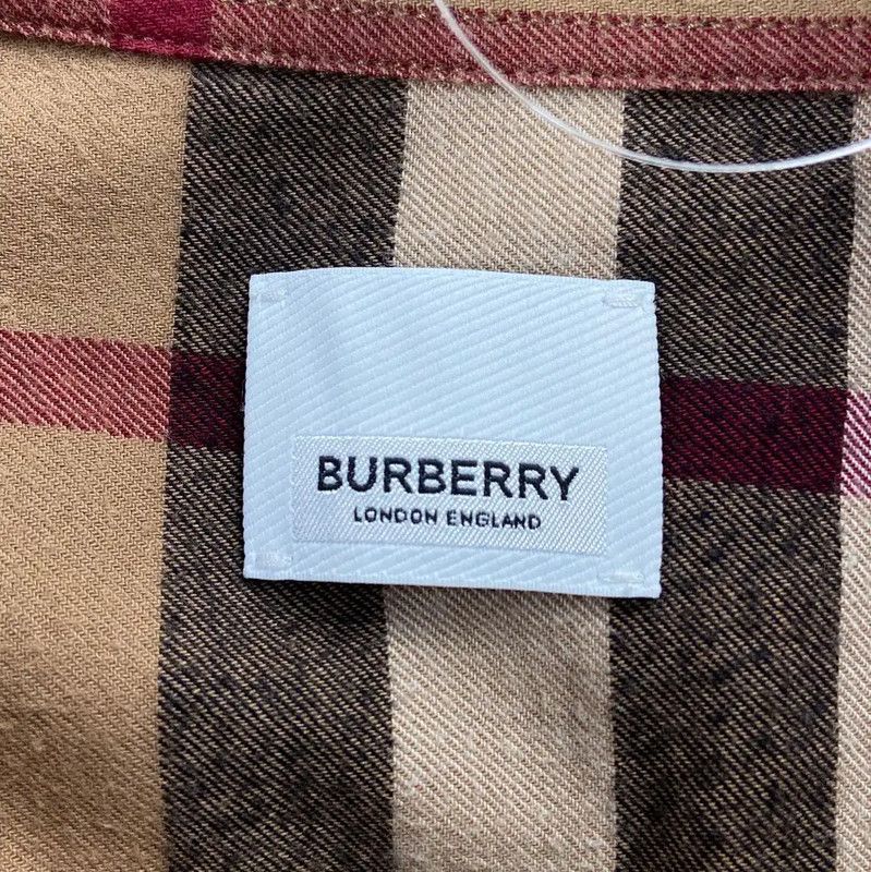 Burberry Burberry Beige Cotton Long Sleeve Shirt Size US XL / EU 56 / 4 - 4 Thumbnail