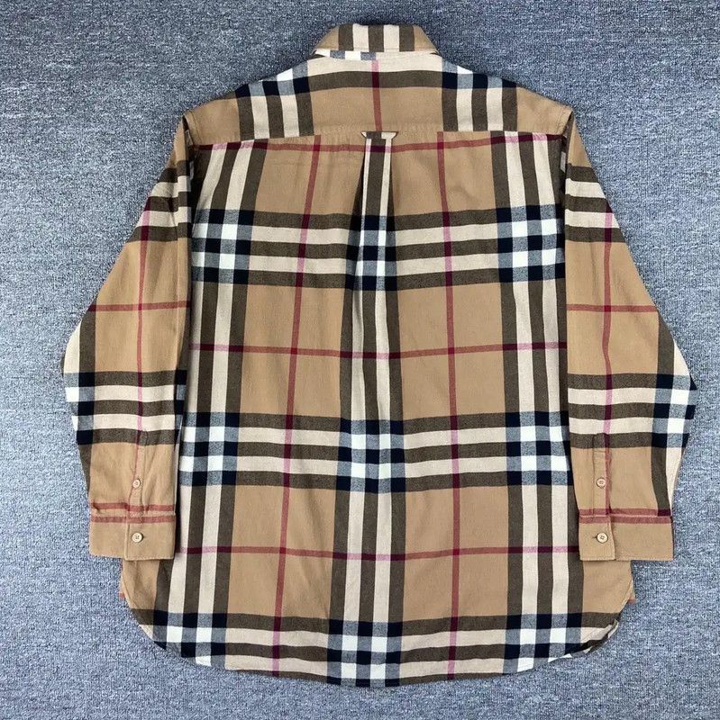 Burberry Burberry Beige Cotton Long Sleeve Shirt Size US XL / EU 56 / 4 - 2 Thumbnail