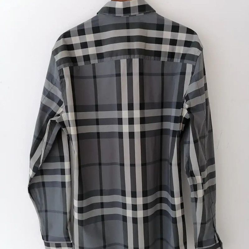 Burberry Burberry Gray Long Sleeve Cotton Shirt Size US XS / EU 42 / 0 - 2 Thumbnail