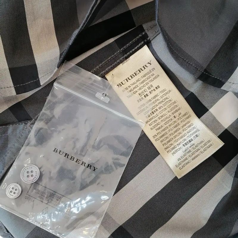 Burberry Burberry Gray Long Sleeve Cotton Shirt Size US XS / EU 42 / 0 - 4 Thumbnail