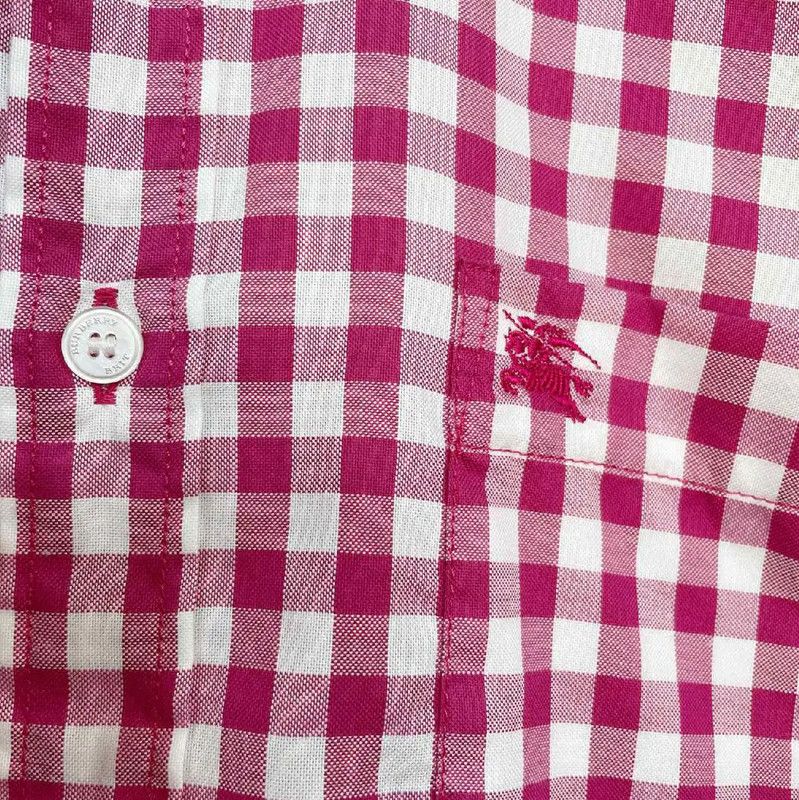 Burberry Burberry Pink Cotton Long Sleeve Shirt Size US XXL / EU 58 / 5 - 3 Thumbnail