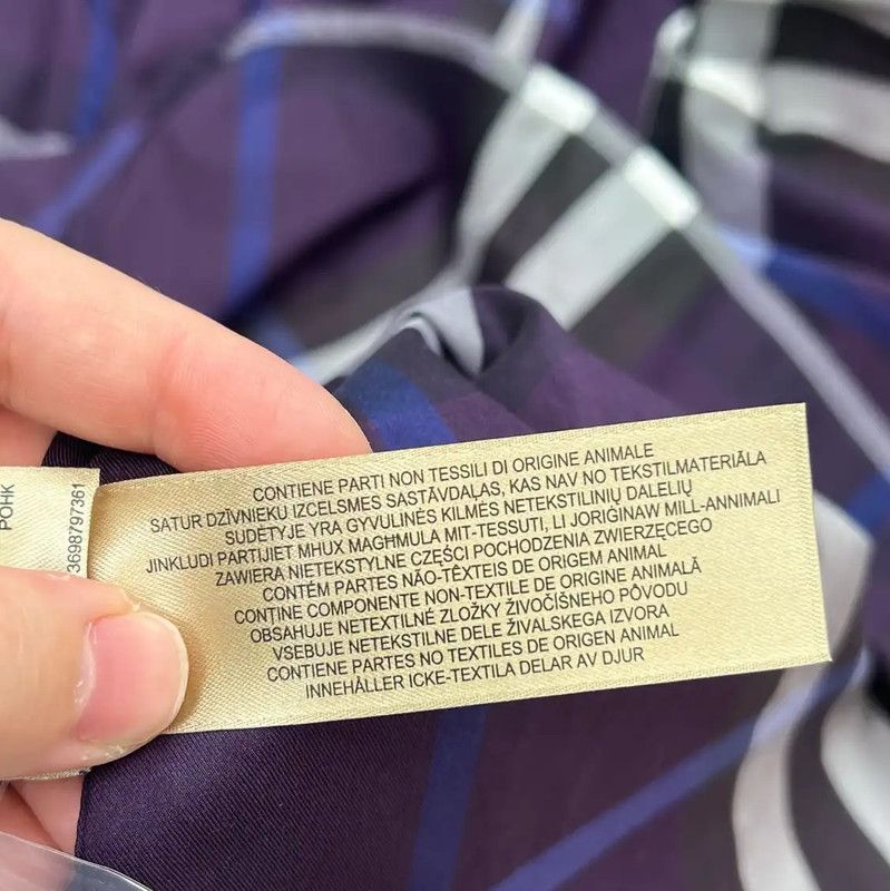 Burberry Burberry Purple Long Sleeve Check Shirt Size US XL / EU 56 / 4 - 8 Thumbnail