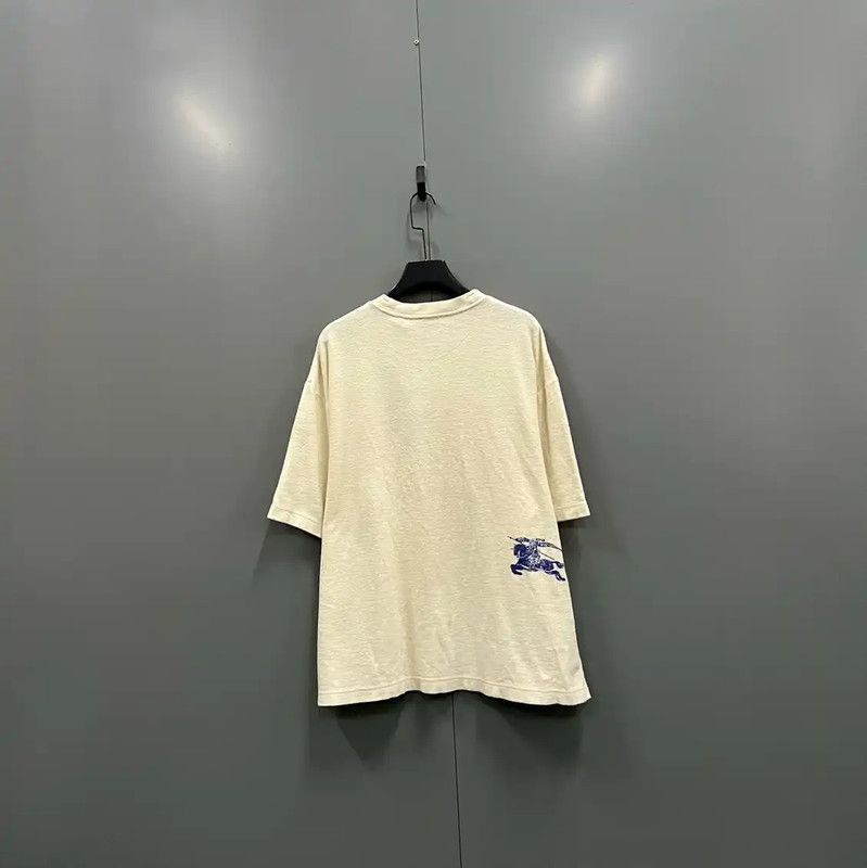 Burberry Burberry Summer Beige Cotton Short Sleeve T-Shirt Size US XL / EU 56 / 4 - 3 Thumbnail