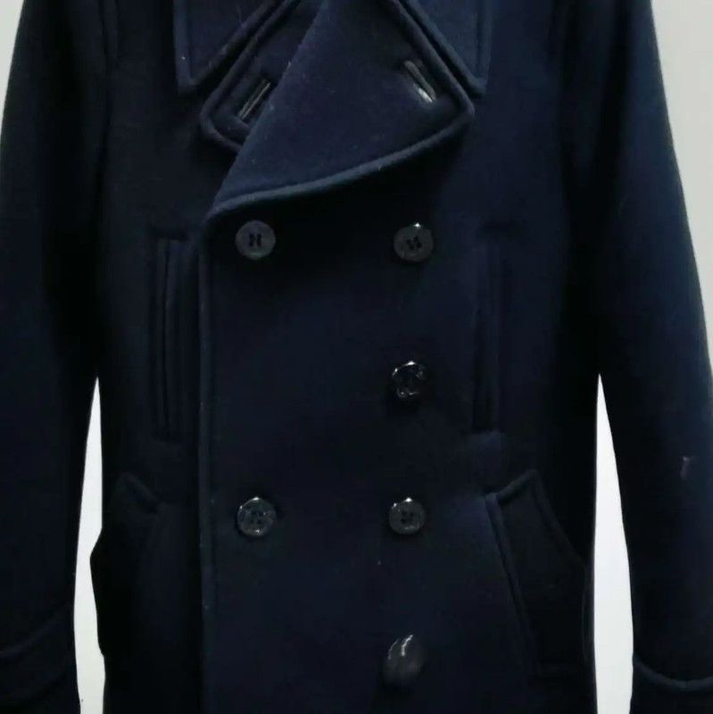 Burberry Burberry Navy Wool Men's Coat Size US L / EU 52-54 / 3 - 5 Thumbnail