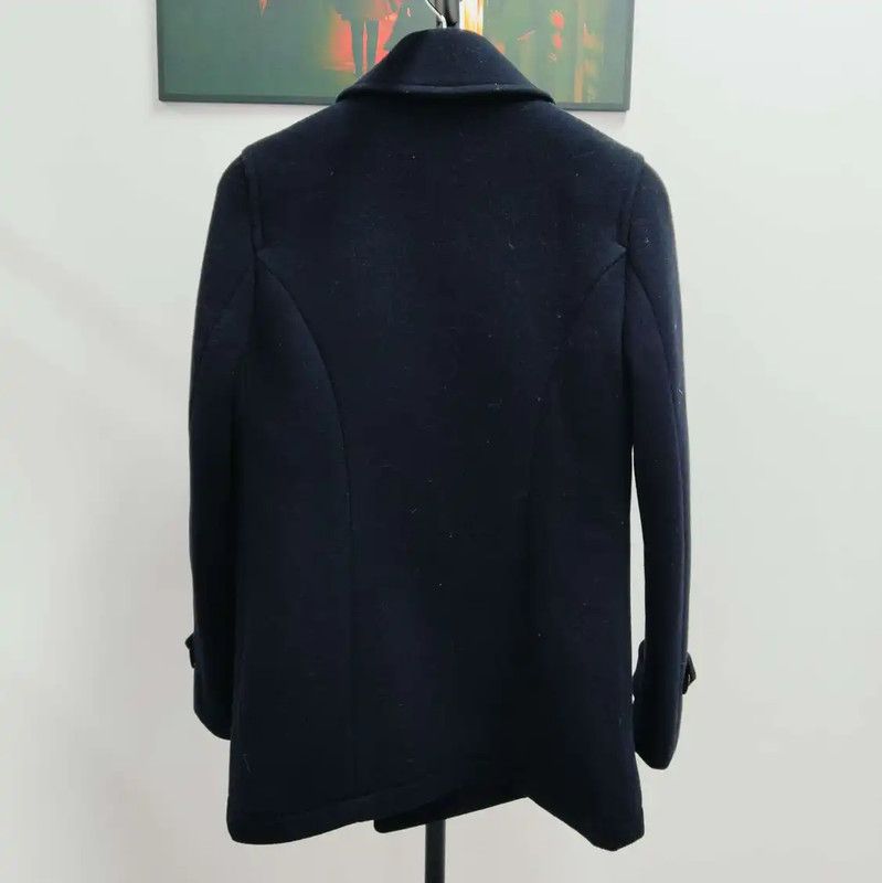 Burberry Burberry Navy Wool Men's Coat Size US L / EU 52-54 / 3 - 2 Thumbnail
