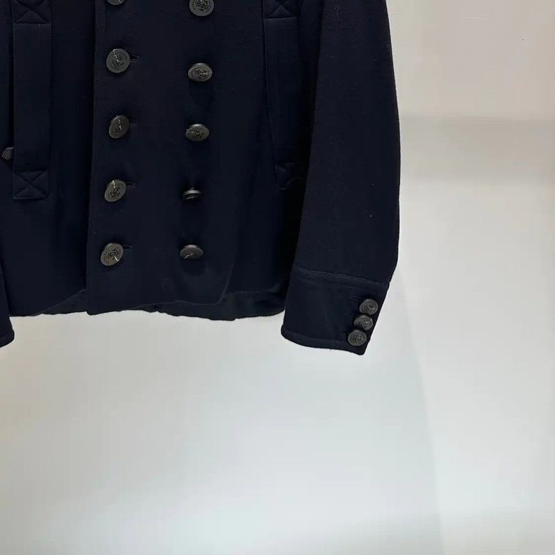 Burberry Burberry Black Wool Double-Breasted Short Coat Size US L / EU 52-54 / 3 - 2 Thumbnail