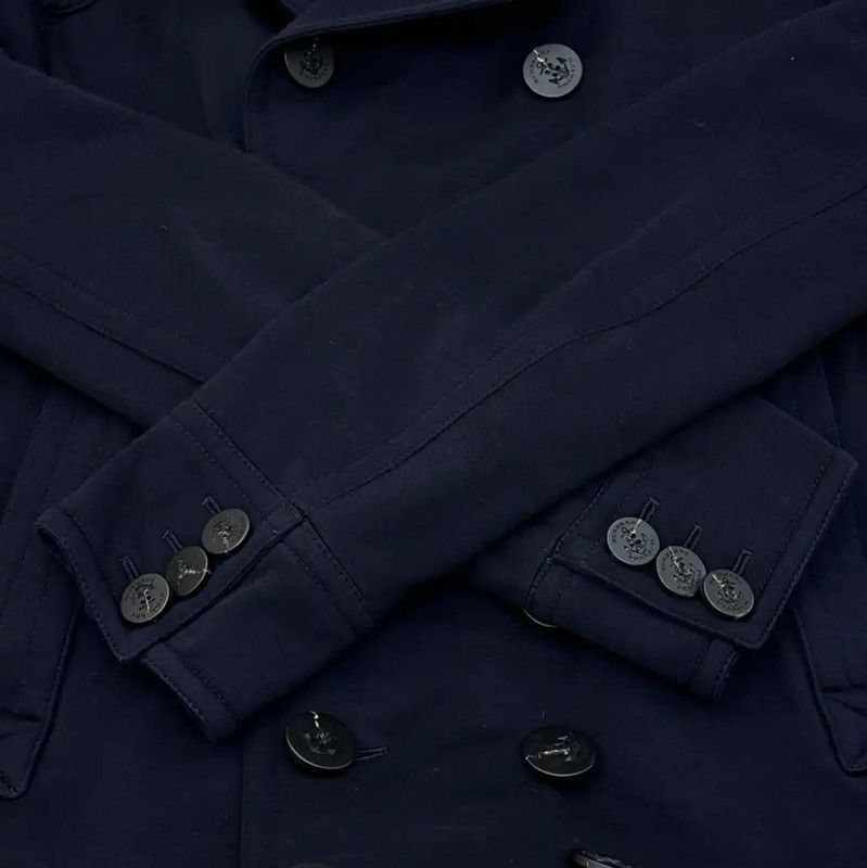 Burberry Burberry Black Wool Double-Breasted Short Coat Size US L / EU 52-54 / 3 - 5 Thumbnail