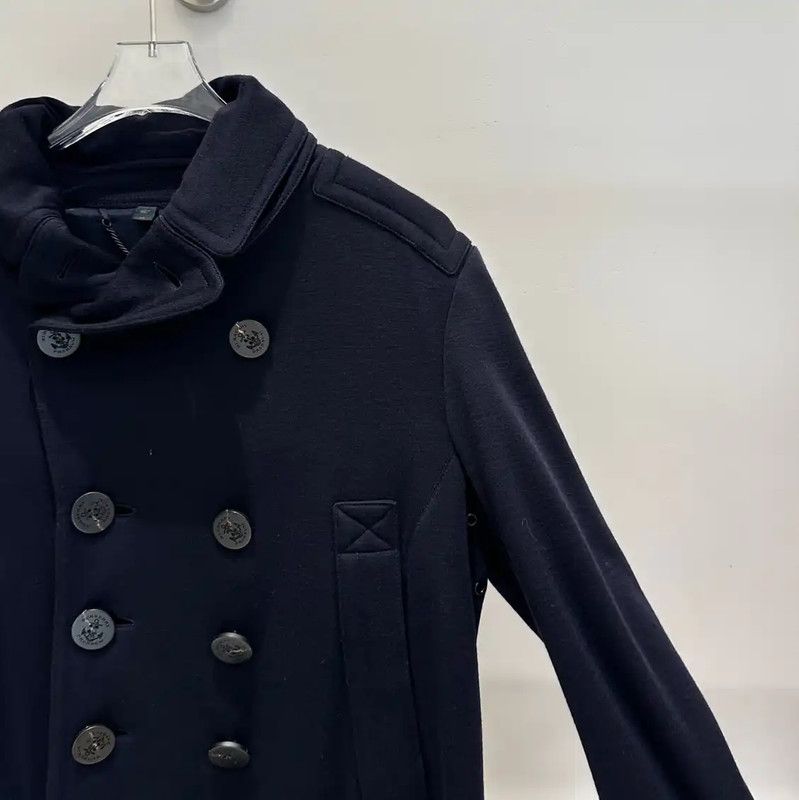 Burberry Burberry Black Wool Double-Breasted Short Coat Size US L / EU 52-54 / 3 - 3 Thumbnail