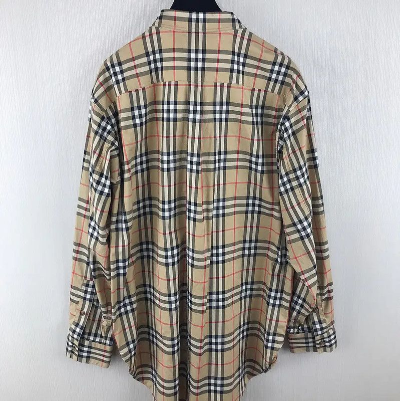 Burberry Burberry Khaki Cotton Long Sleeve Shirt Size US XL / EU 56 / 4 - 2 Thumbnail