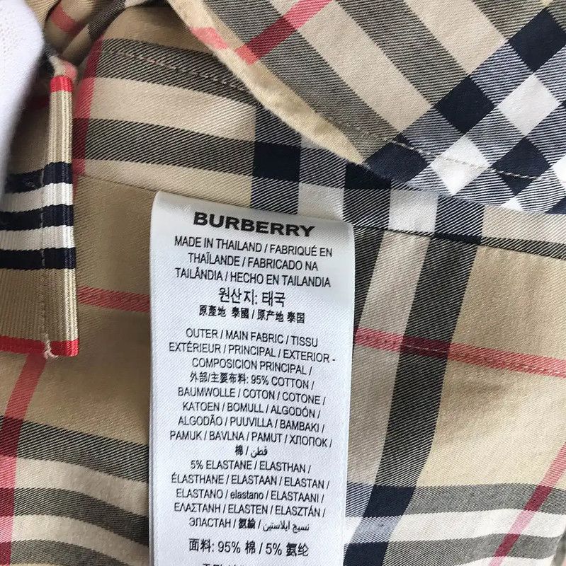 Burberry Burberry Khaki Cotton Long Sleeve Shirt Size US XL / EU 56 / 4 - 4 Thumbnail