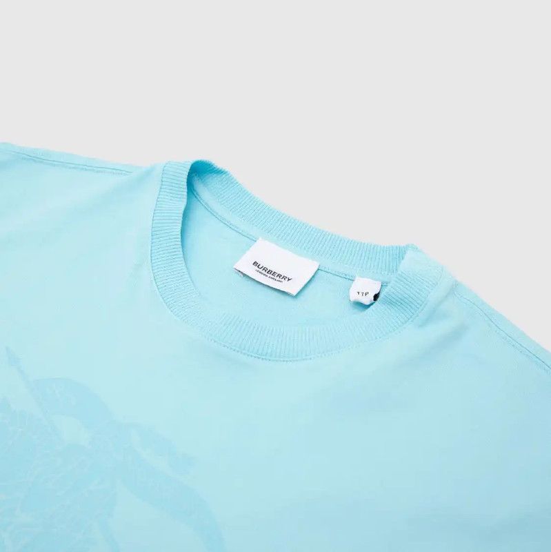 Burberry Burberry Blue Cotton Logo Short Sleeve Tee Size US XS / EU 42 / 0 - 3 Thumbnail