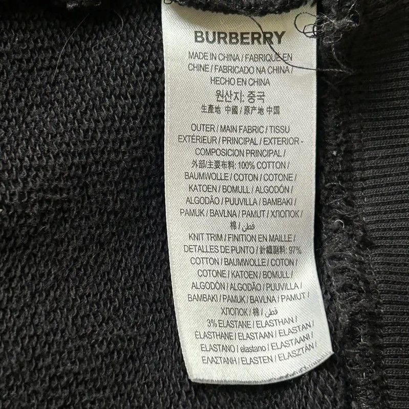 Burberry Burberry Black Cotton Men's Sweatshirt Size US M / EU 48-50 / 2 - 7 Thumbnail