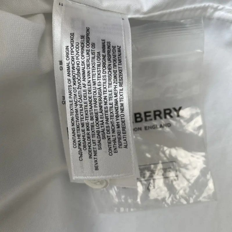 Burberry Burberry White Long Sleeve Men's Shirt Size US S / EU 44-46 / 1 - 5 Thumbnail
