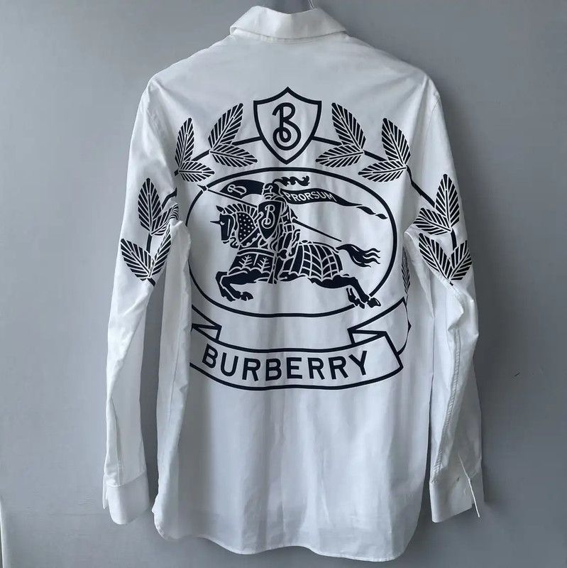 Burberry Burberry White Long Sleeve Men's Shirt Size US S / EU 44-46 / 1 - 2 Thumbnail